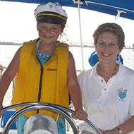 Capt. Zoe with Volunteer Susan Levy