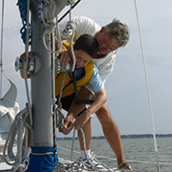 Capt. Dave assisting Zak